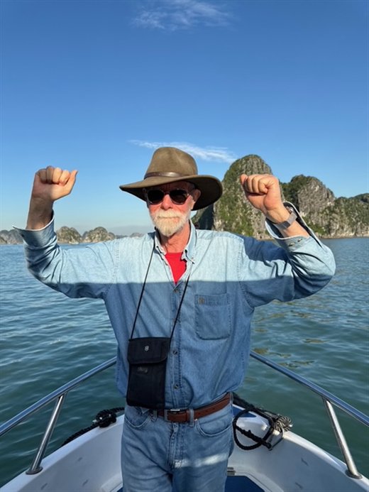 On a boat in Haiphong Bay, Vietnam